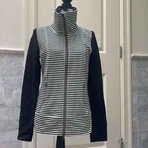 Mint and black striped Lululemon sweater- size 10